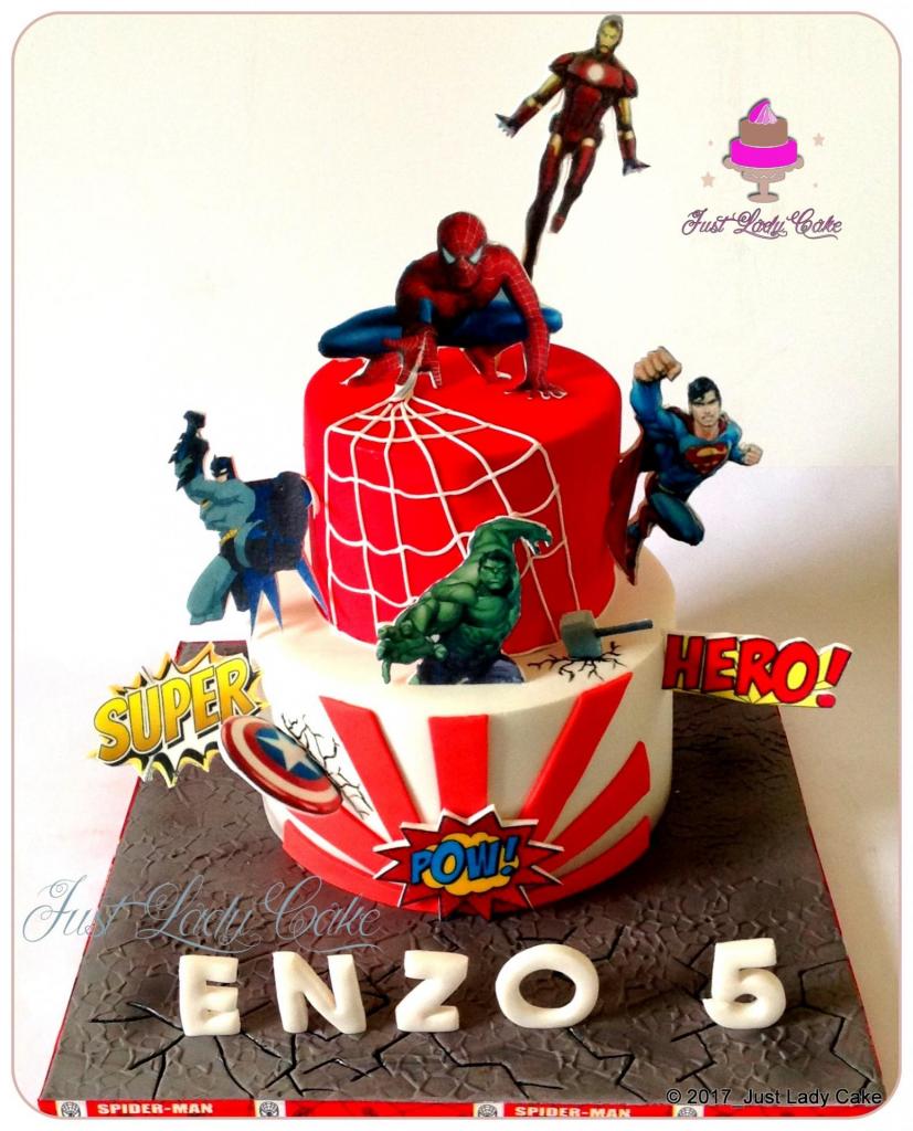 Gâteau Super Heros
